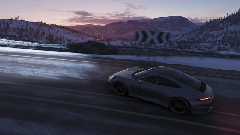 Silver Sports Car — Gray, Serene, Winter