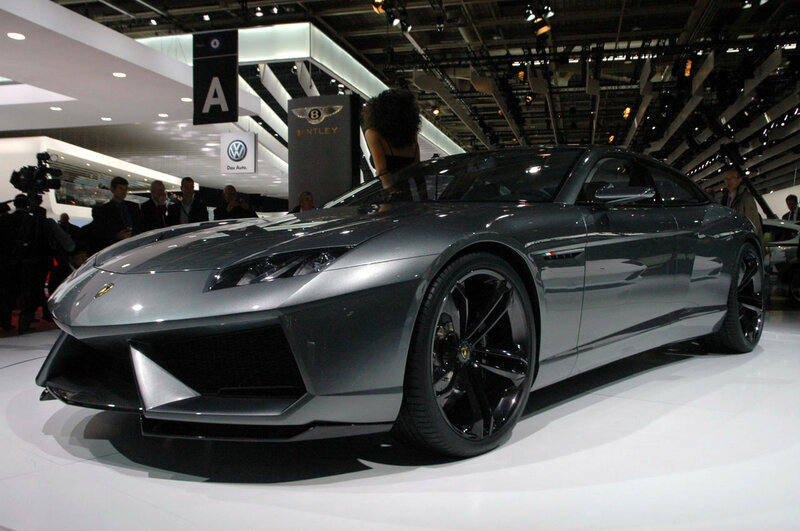 Silver Sports Car — Gray, Showroom, Photograph