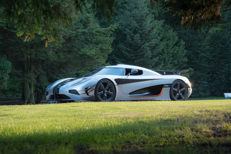 Silver Sports Car — Green, Serene, Afternoon, Photograph, Grass
