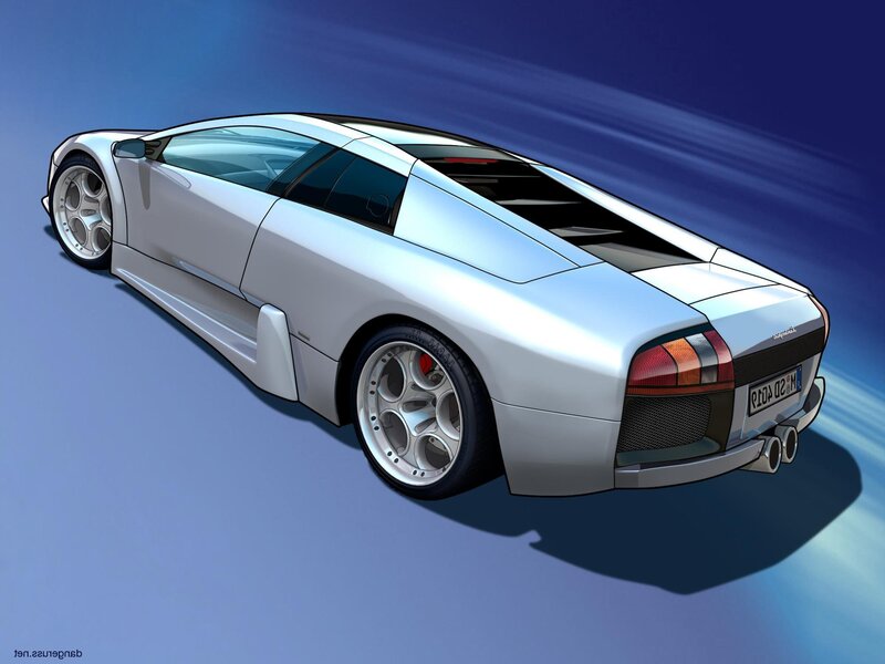 silver sports car illustration