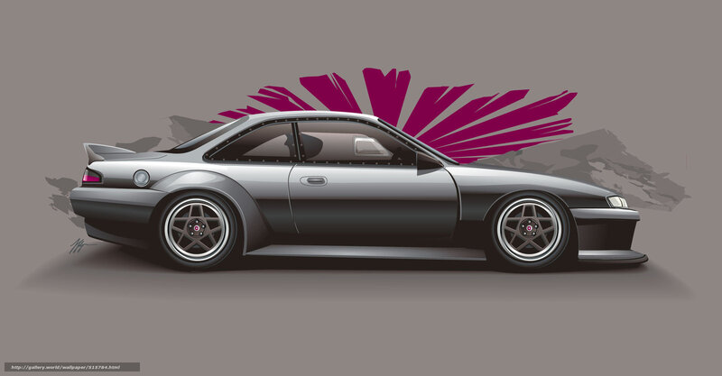 silver sports car illustration