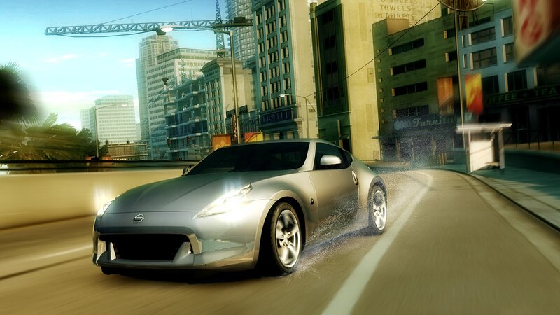 silver sports car in city