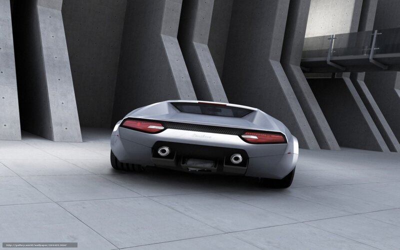 Silver sports car in concrete structure