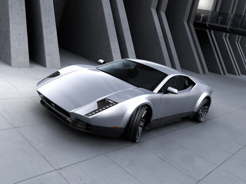 Silver sports car in modern garage