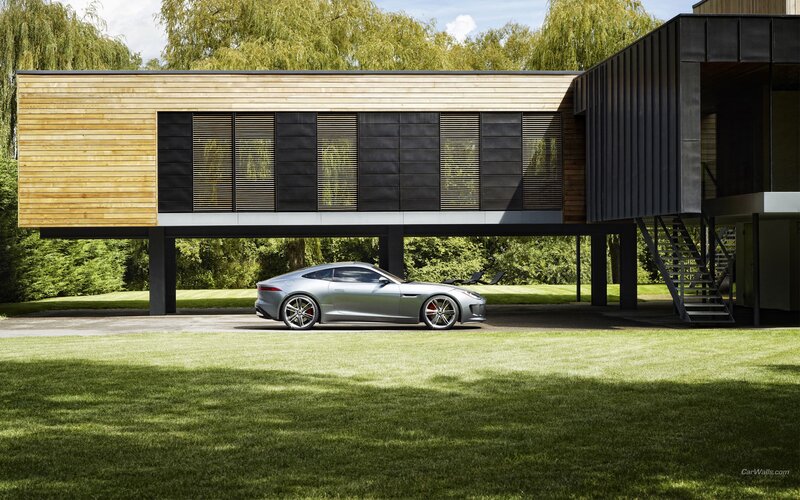 Silver sports car in modern home