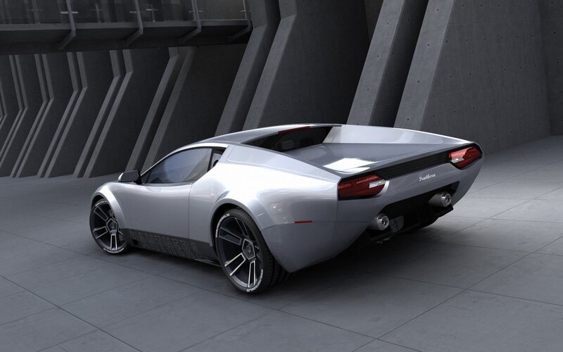Silver sports car in modern setting