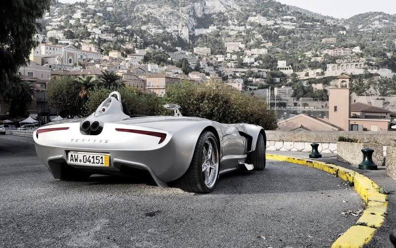 Silver sports car in Monaco