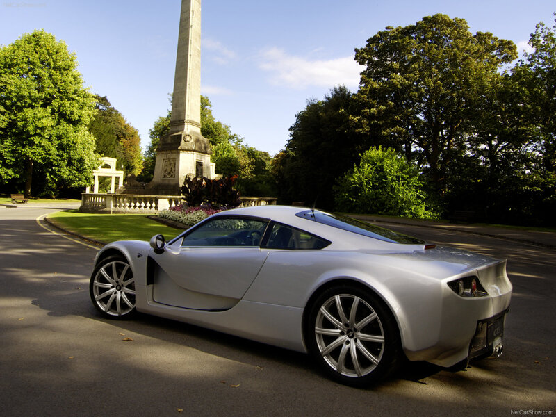 Silver sports car in park