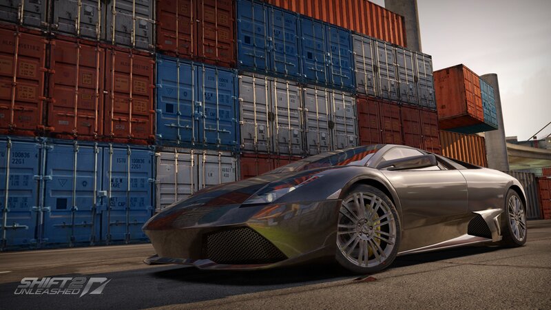 silver sports car in shipping yard