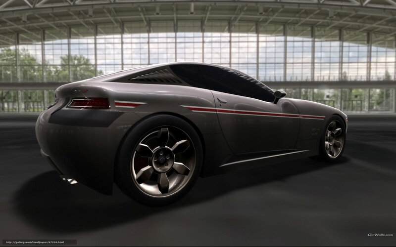 silver sports car in showroom