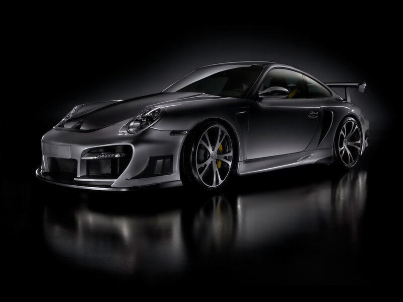 silver sports car in studio