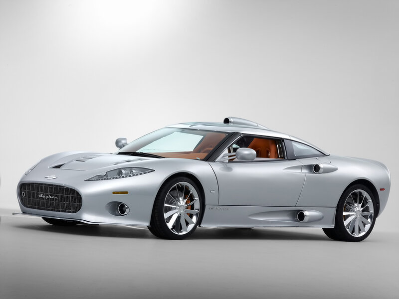 Silver sports car in studio