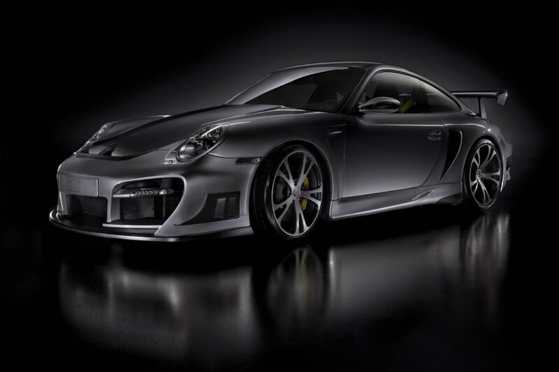 silver sports car in studio
