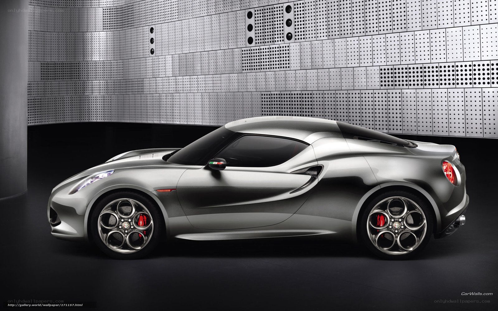 silver sports car in studio