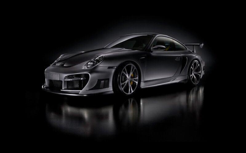 silver sports car in studio
