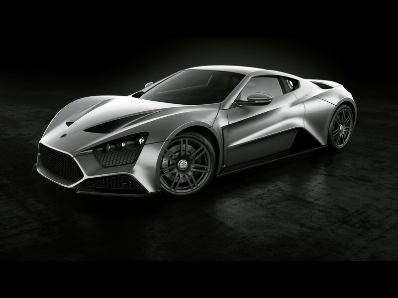 silver sports car in studio