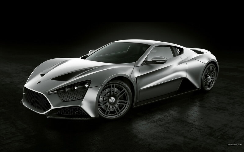 silver sports car in studio