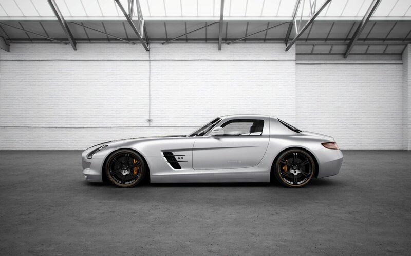 silver sports car in warehouse