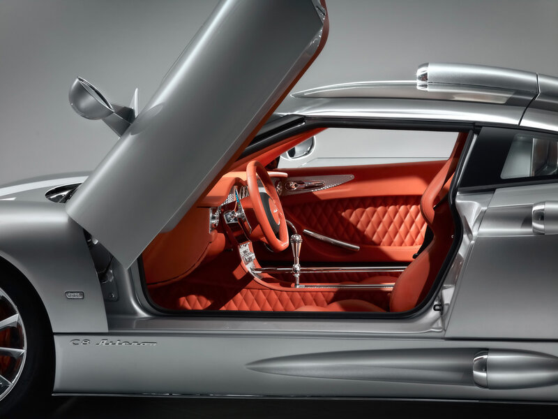 Silver Sports Car Interior — Dramatic