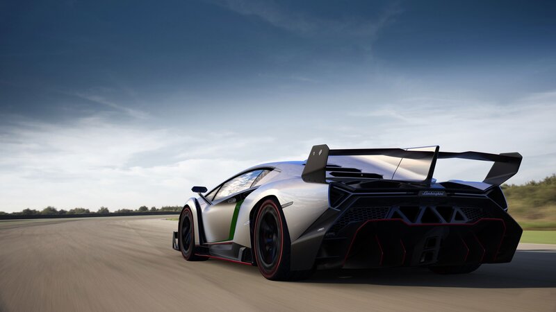 Silver Sports Car — Lamborghini