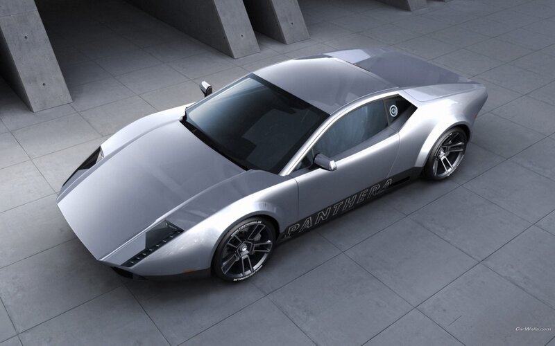 Silver Sports Car — Modern, 3d Render, Concrete Floor