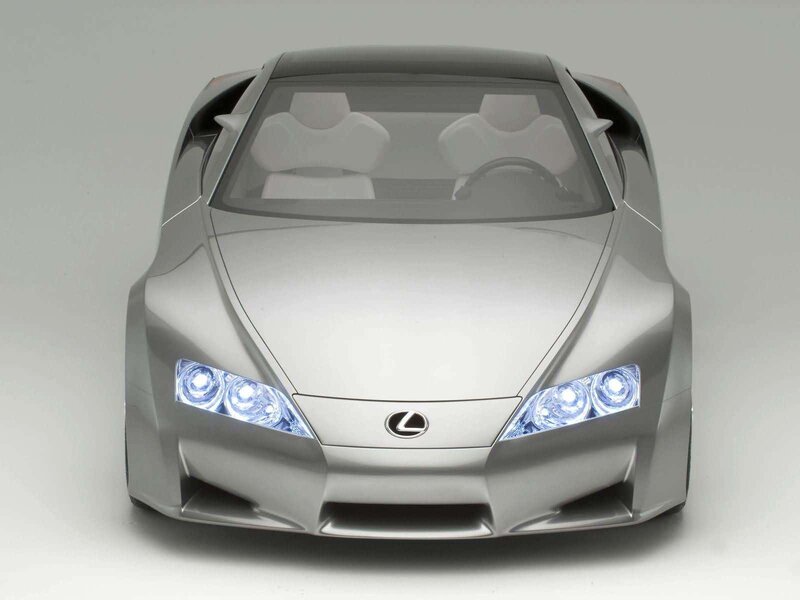 Silver Sports Car — Modern, 3d Render, Headlights