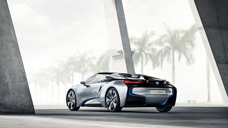 Silver Sports Car — Modern, 3d Render, Palm Trees