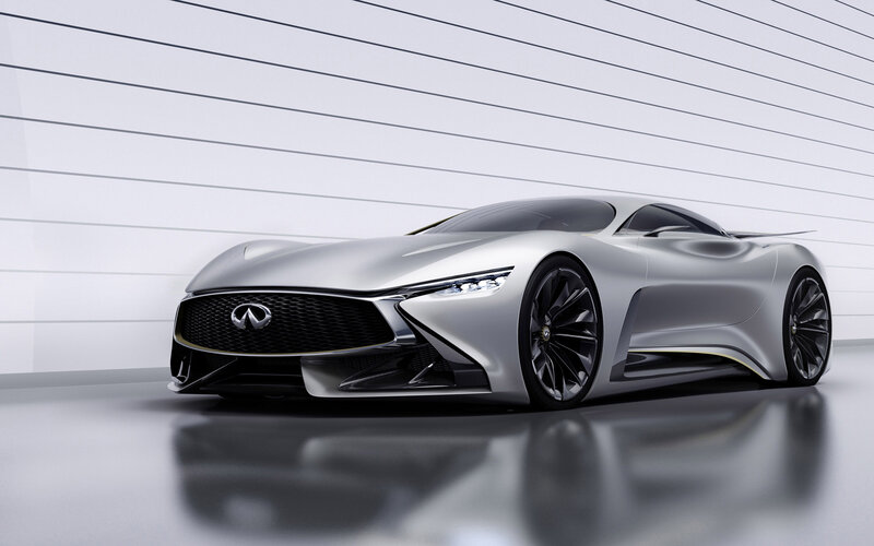 Silver Sports Car — Modern, 3d Render, Wall