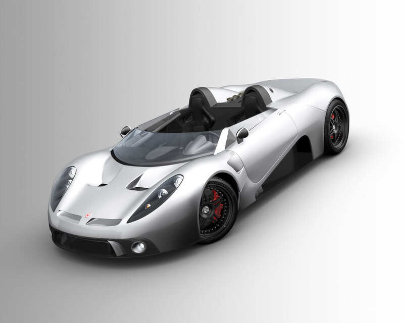 Silver Sports Car — Neutral, 3d Render, Black Seats