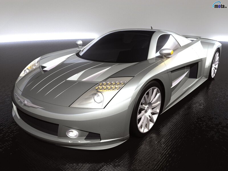 Silver Sports Car — Neutral, 3d Render, Headlights