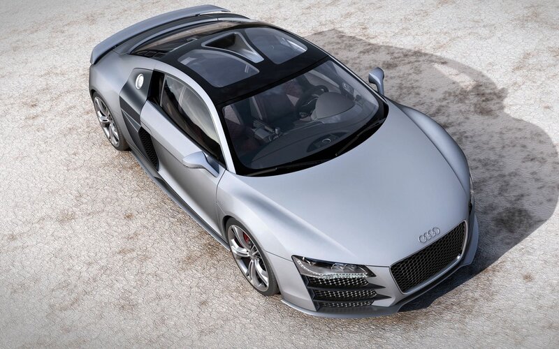 Silver Sports Car — Neutral, 3d Render, Sunroof