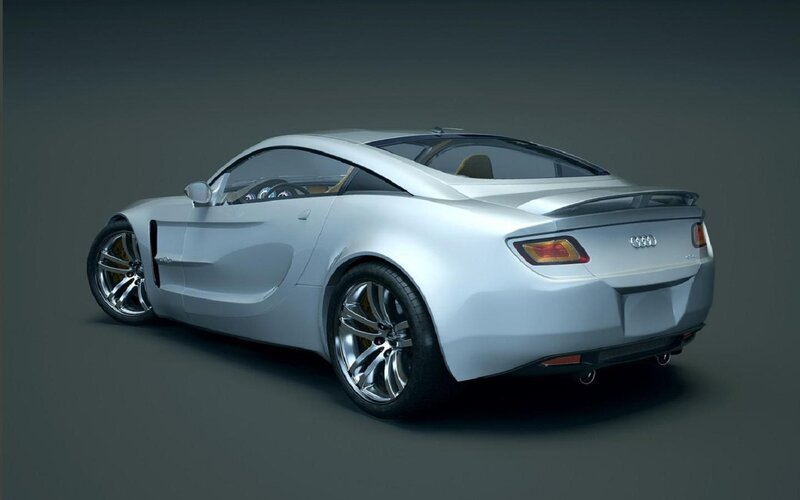 Silver Sports Car — Neutral, 3d Render, Wheel, Taillight