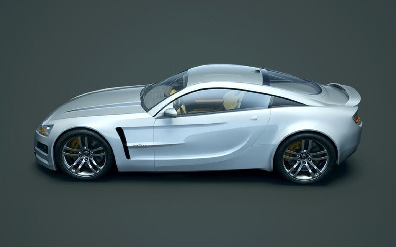 Silver Sports Car — Neutral, 3d Render, Wheel