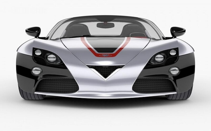 Silver Sports Car — Neutral, 3d Render, Windshield