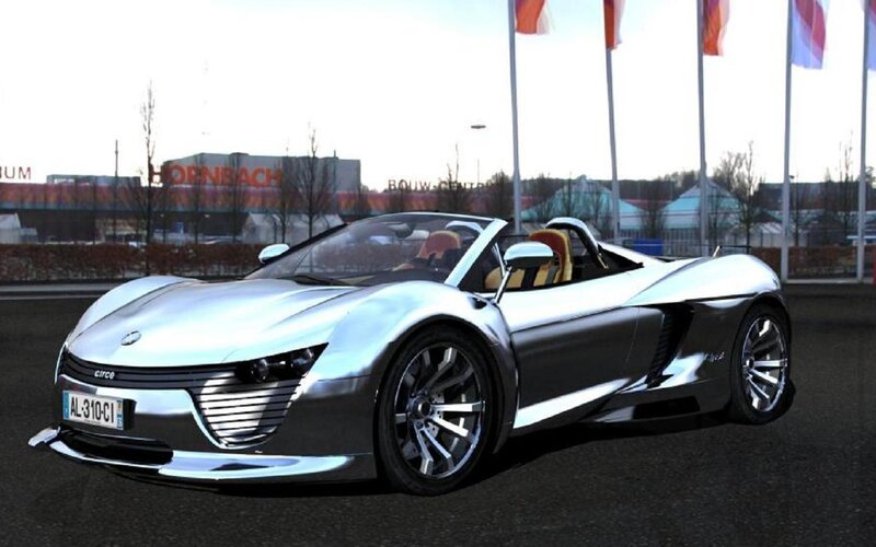 Silver Sports Car — Neutral, Afternoon, 3d Render