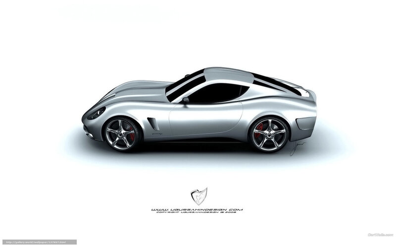 Silver Sports Car — Neutral, Digital Art, Wheels