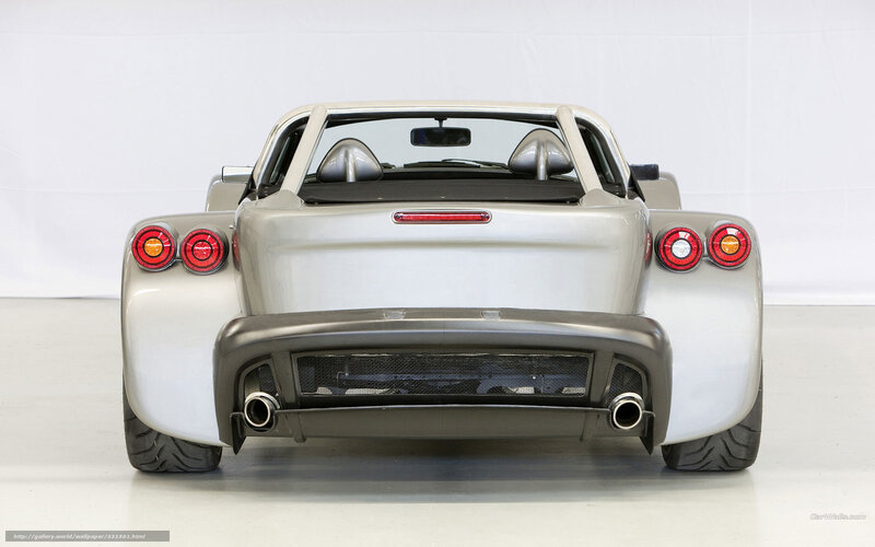 Silver Sports Car — Neutral, Photograph, Exhaust Pipes