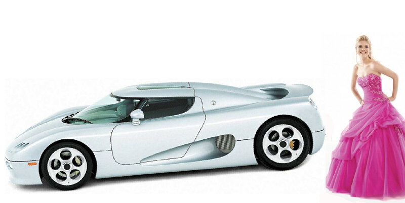 Silver Sports Car — Neutral, Photograph, Woman