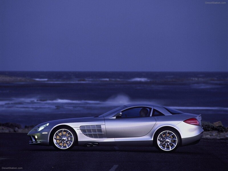 Silver Sports Car — Ocean