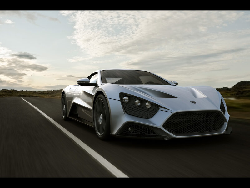 Silver sports car on a road