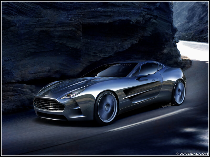 Silver sports car on a road