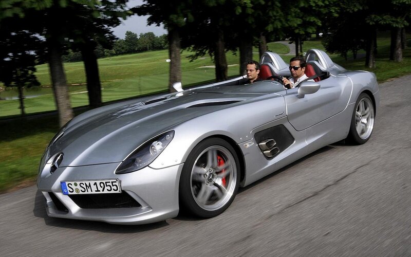 Silver sports car on a road