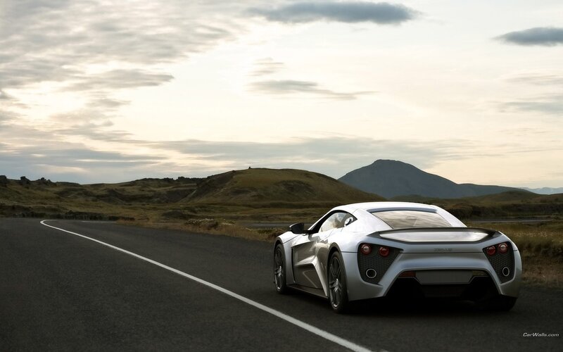 Silver sports car on a road
