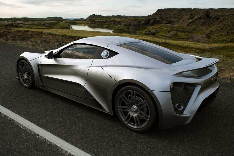 Silver sports car on a road