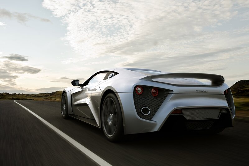 Silver sports car on a road