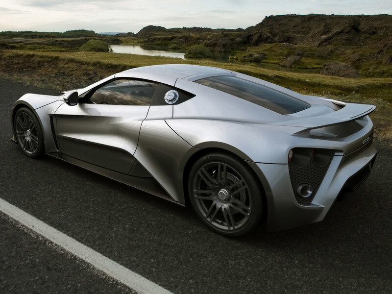 Silver sports car on a road