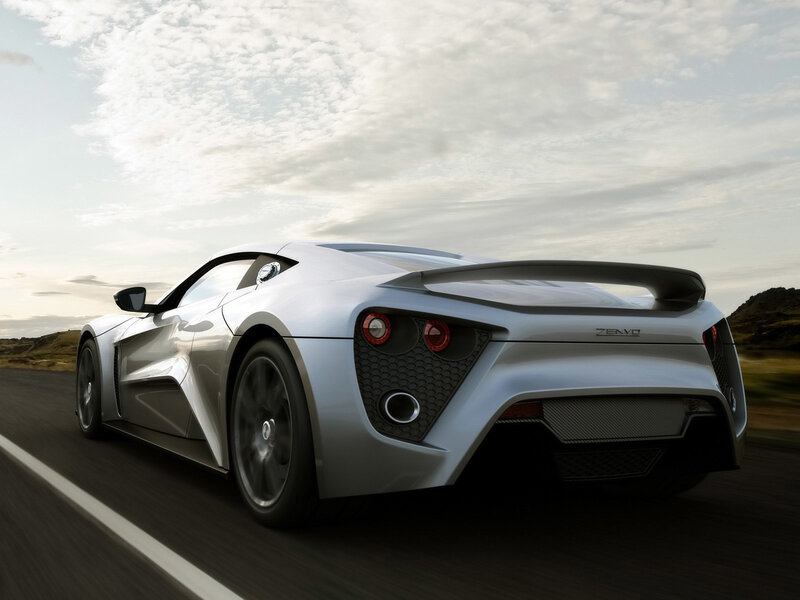 Silver sports car on a road