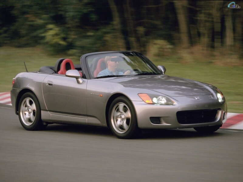 Silver sports car on a track