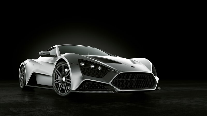 silver sports car on black background