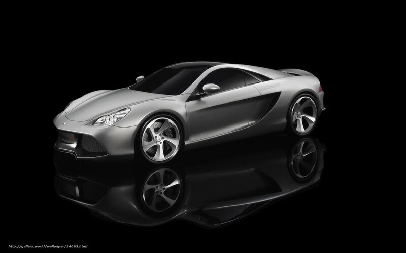 silver sports car on black